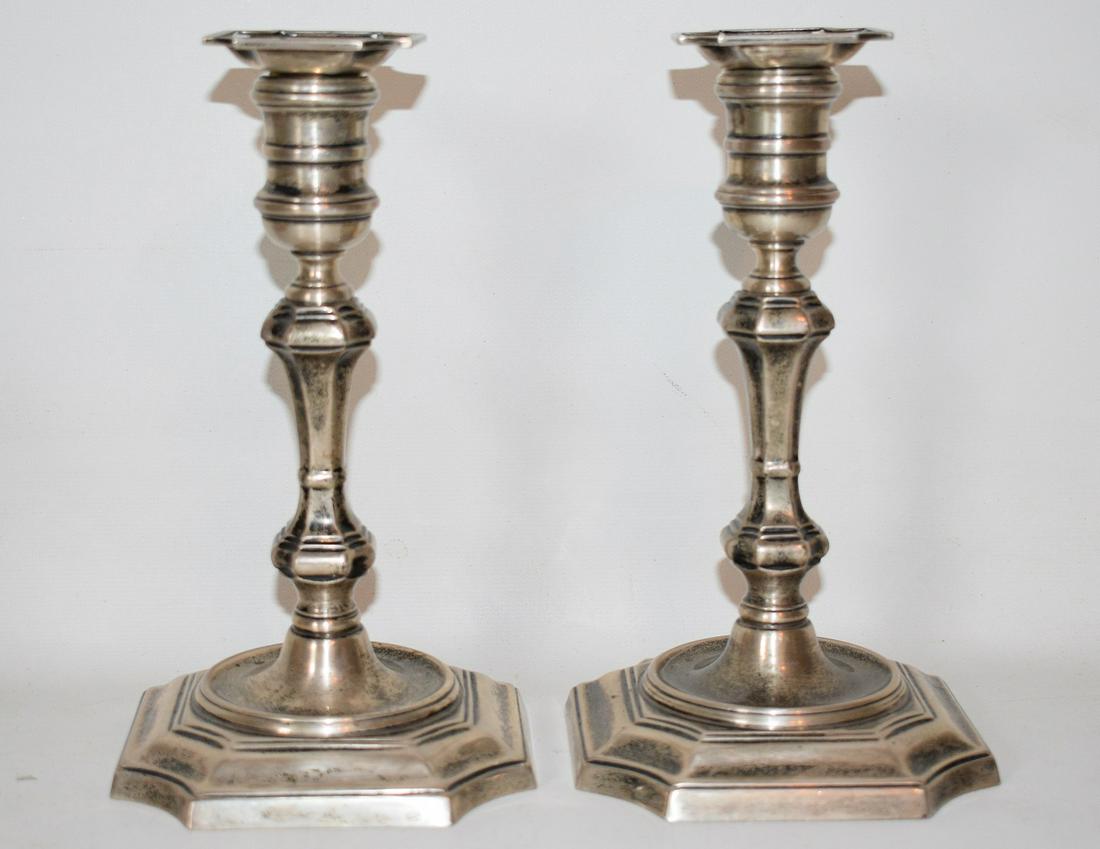WILLIAM & MARY STYLE CARTIER STERLING CANDLESTICKS (1 of 15)
