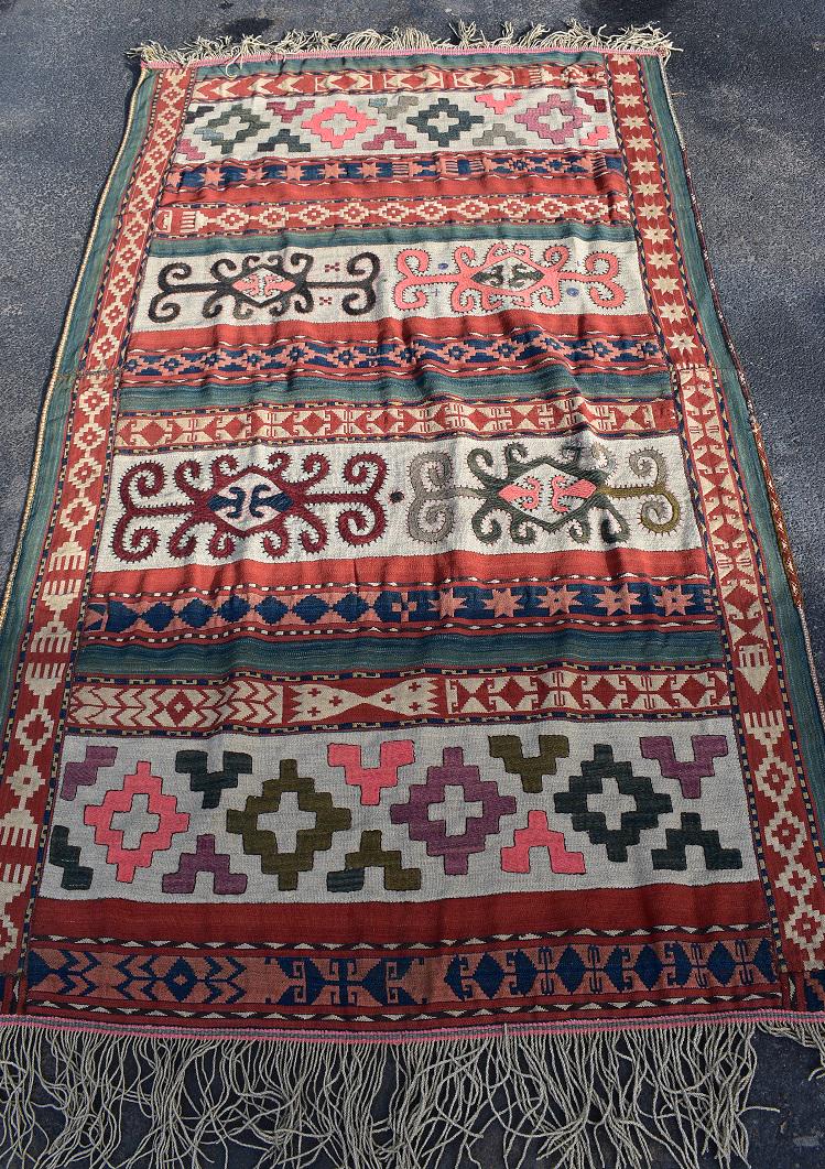 ANTIQUE KILIM RUG/WALL HANGING, 19/20TH C. (1 of 7)