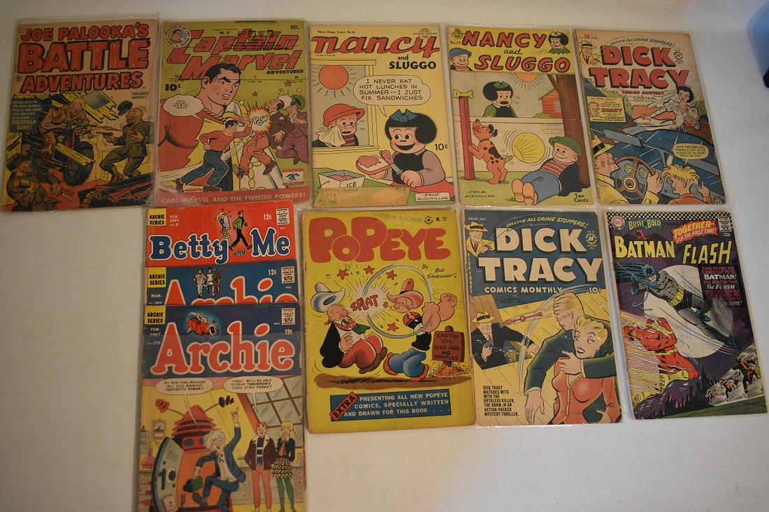 LOT (11) ASST. COMICS INCL. "CAPTAIN MARVAL", "POPEYE (1 of 20)