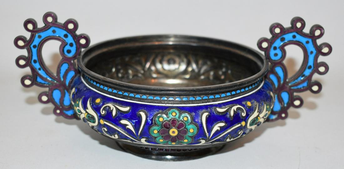 FINE RUSSIAN ENAMELED SILVER PRESENTATION CUP (1 of 11)