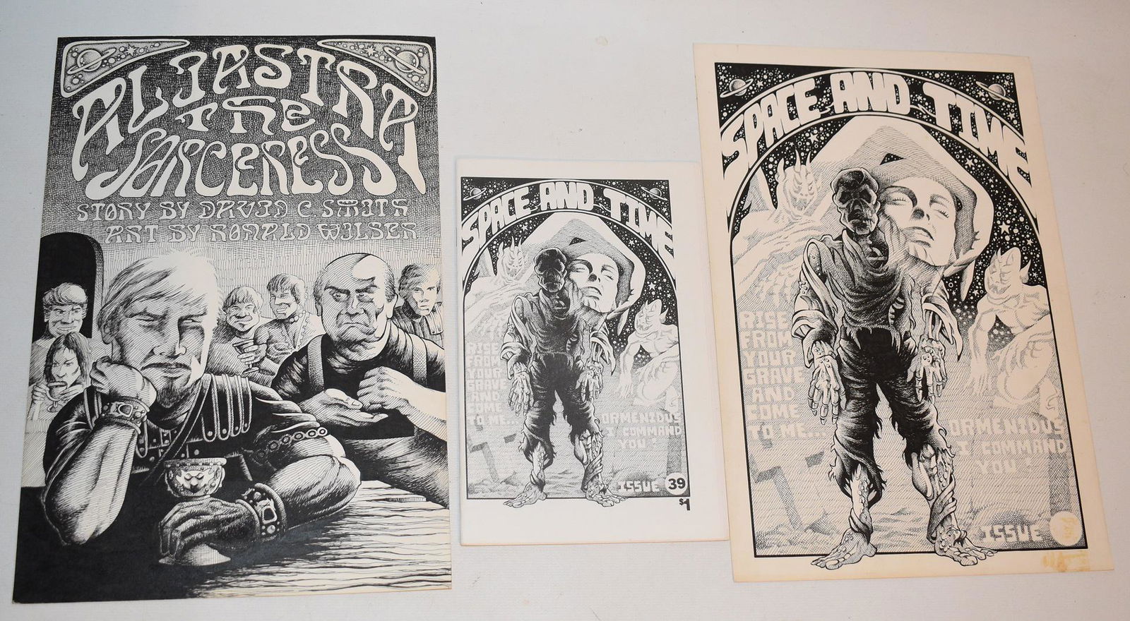 LOT (3) ORIGINAL P/I COMIC ILLUS. "SPACE AND TIME" (1 of 13)