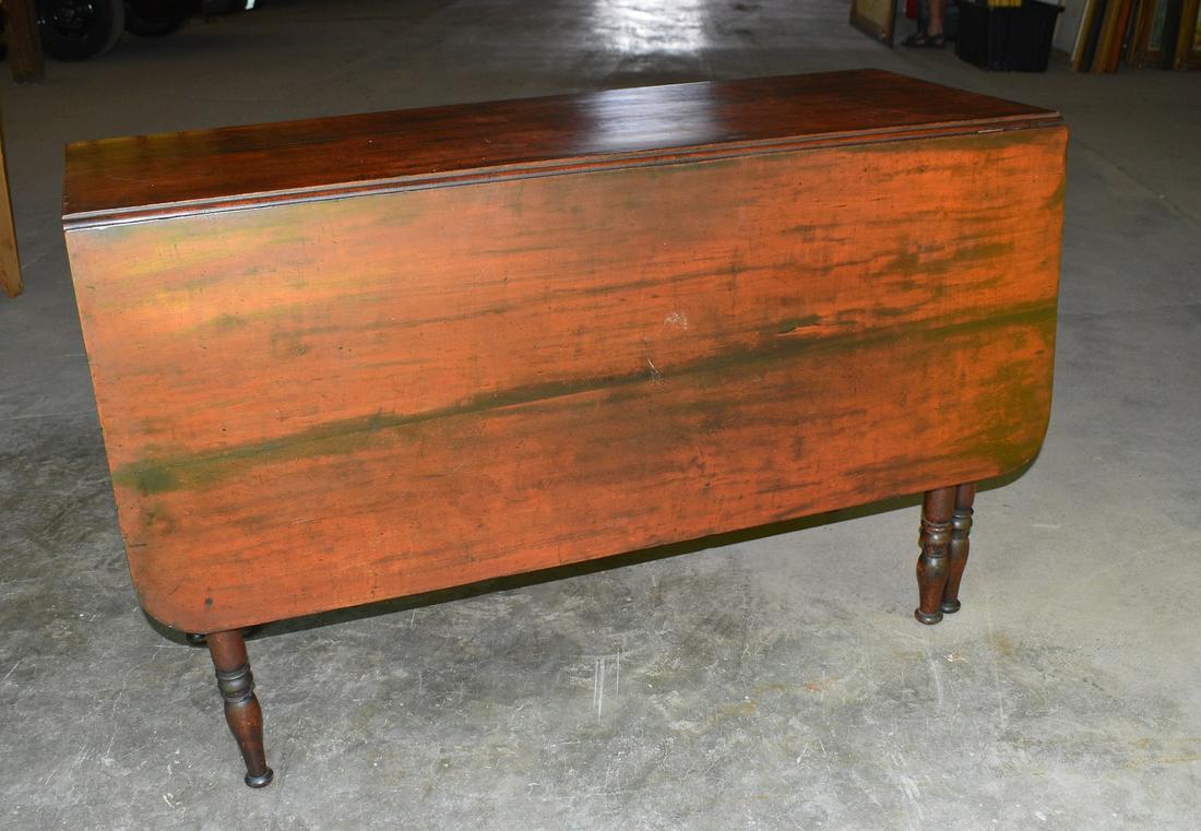 COUNTRY SHERATON PAINTED MAHOGANY GATE LEG TABLE (1 of 6)