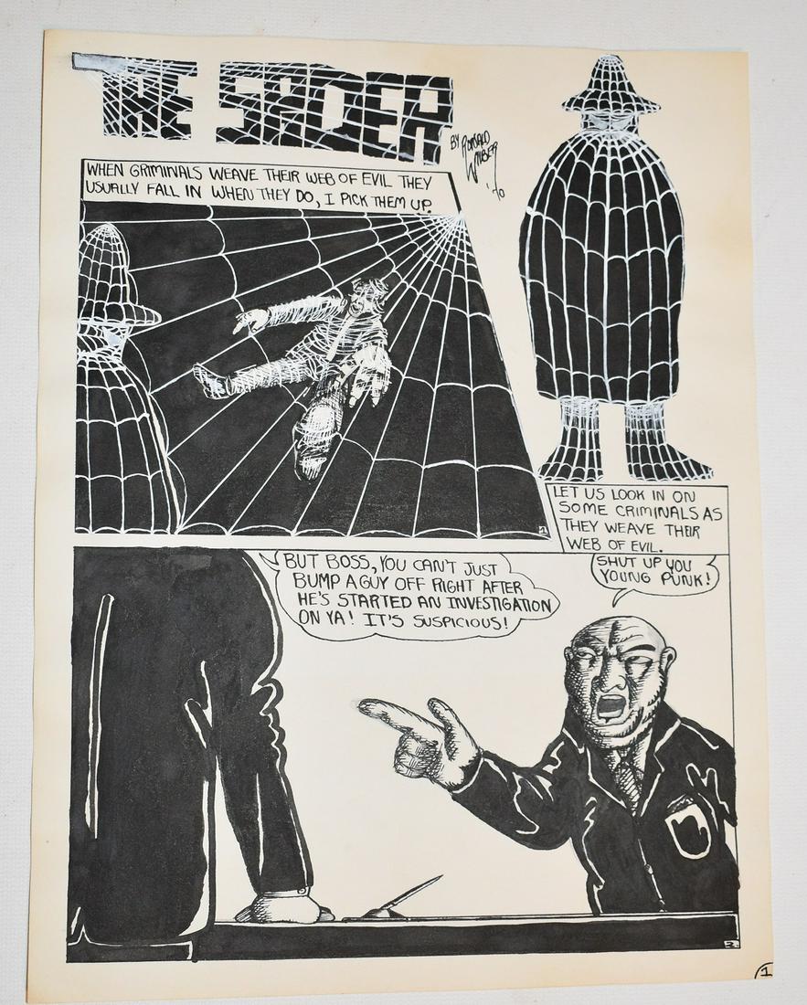 ORIGINAL P/I COMIC ILLUS. THE SPIDER (1 of 8)