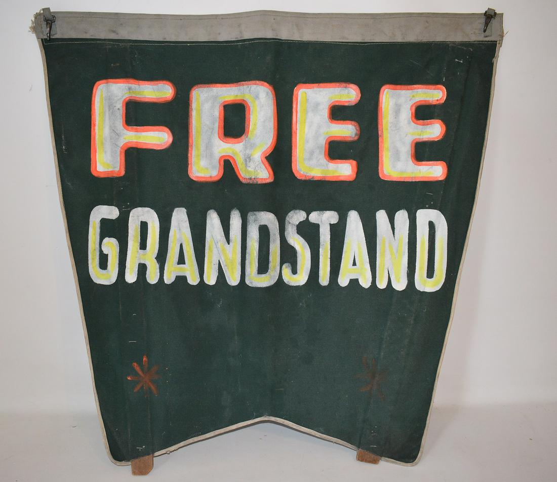 ORANGE COUNTY FAIR (?) "FREE GRANDSTAND" BANNER (1 of 13)