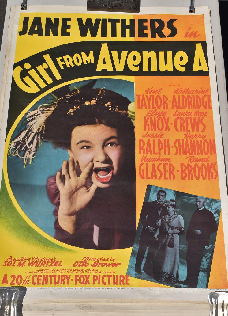 LOT (11) VINTAGE "GIRL FROM AVENUE A" MOVIE POSTERS (1 of 8)