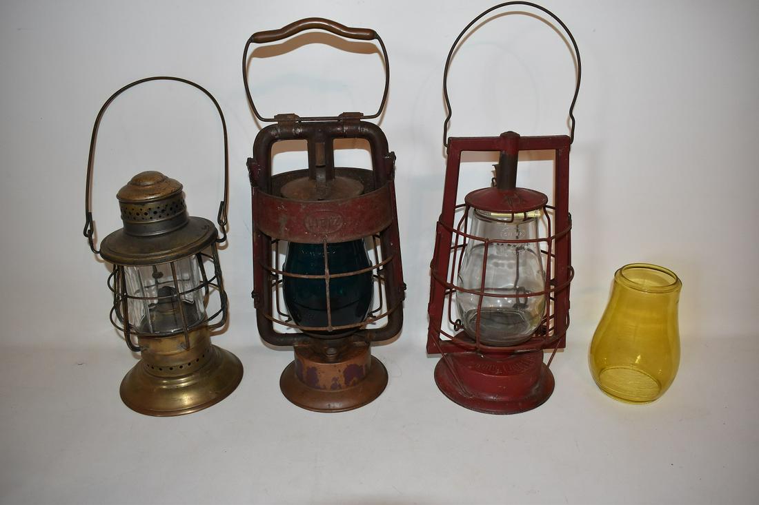 LOT (4) INCL. (2) EARLY FIREMEN'S LANTERNS (1 of 19)