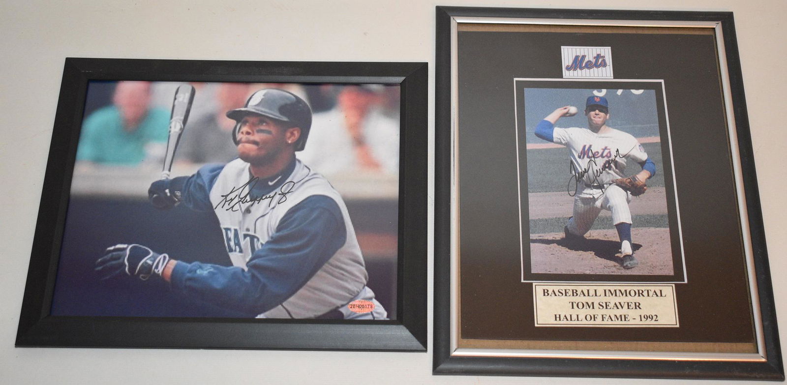 LOT (2) KEN GRIFFEY JR./TOM SEAVER SIGNED PHOTOS W/COA (1 of 9)