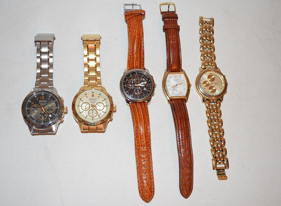 (5) CONTEMPORARY WRISTWATCHES INCL. SEIKO, CITIZENS (1 of 20)