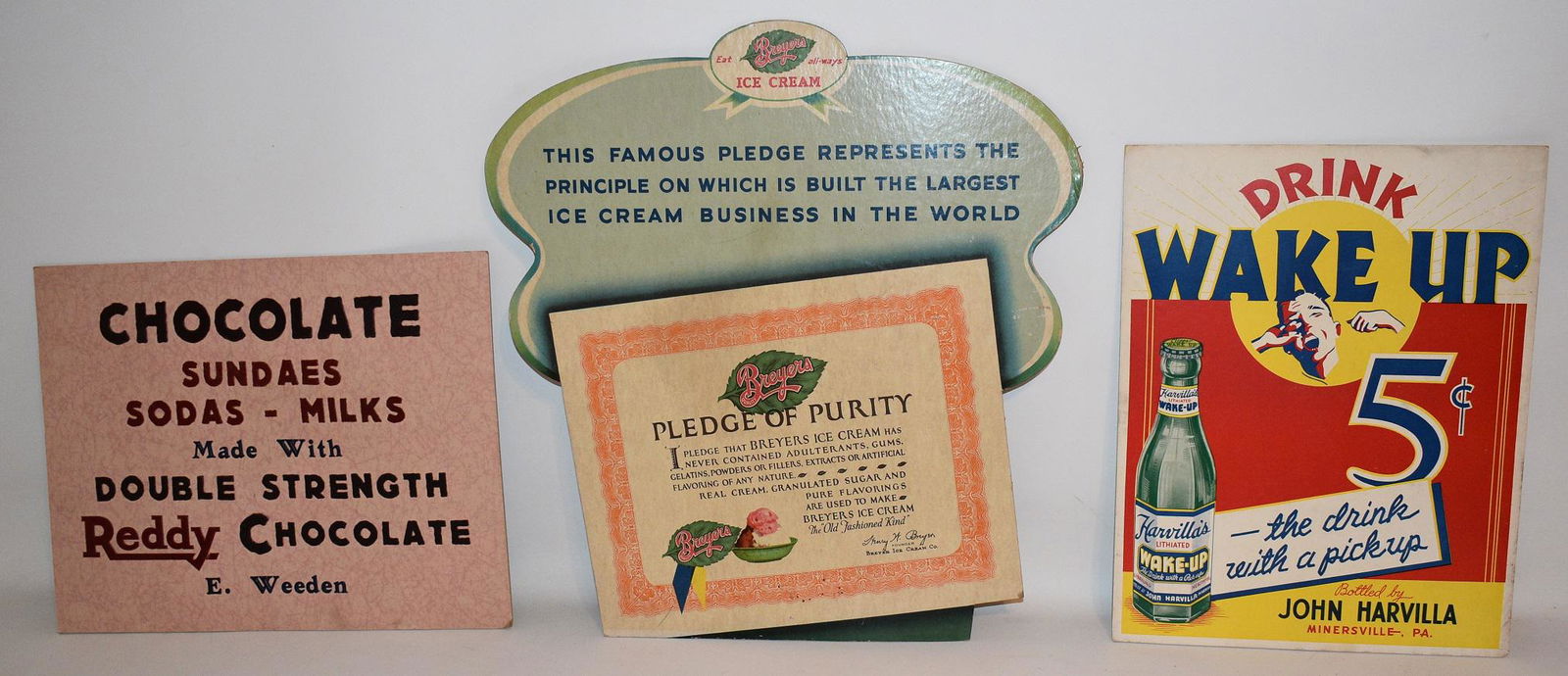 3 VINT. ADV. INCL. WAKE-UP SODA, E. WEEDEN CHOCOLATE (1 of 12)