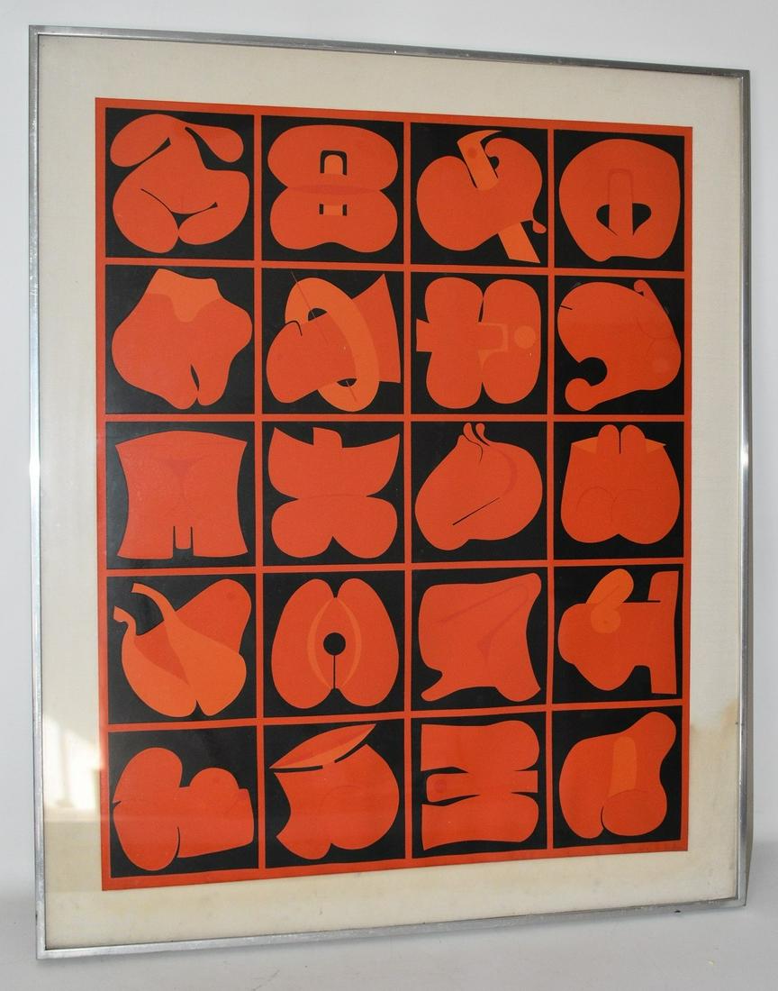 SERIGRAPH MODERN ABSTRACT SIGNED ILLEDG., KULICKE (1 of 9)
