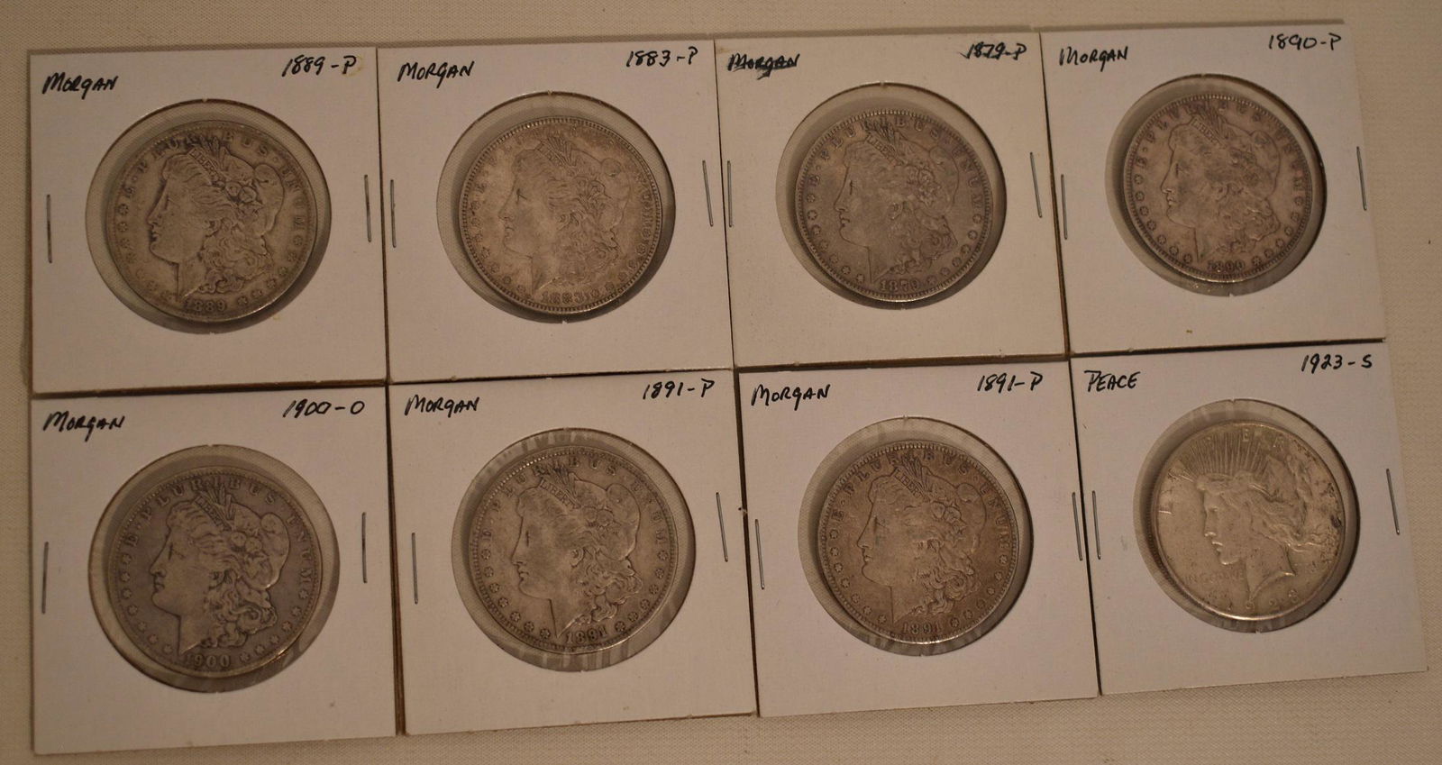 LOT (8) ASSORTED MORGAN & PEACE SILVER DOLLARS INCL. (1 of 17)
