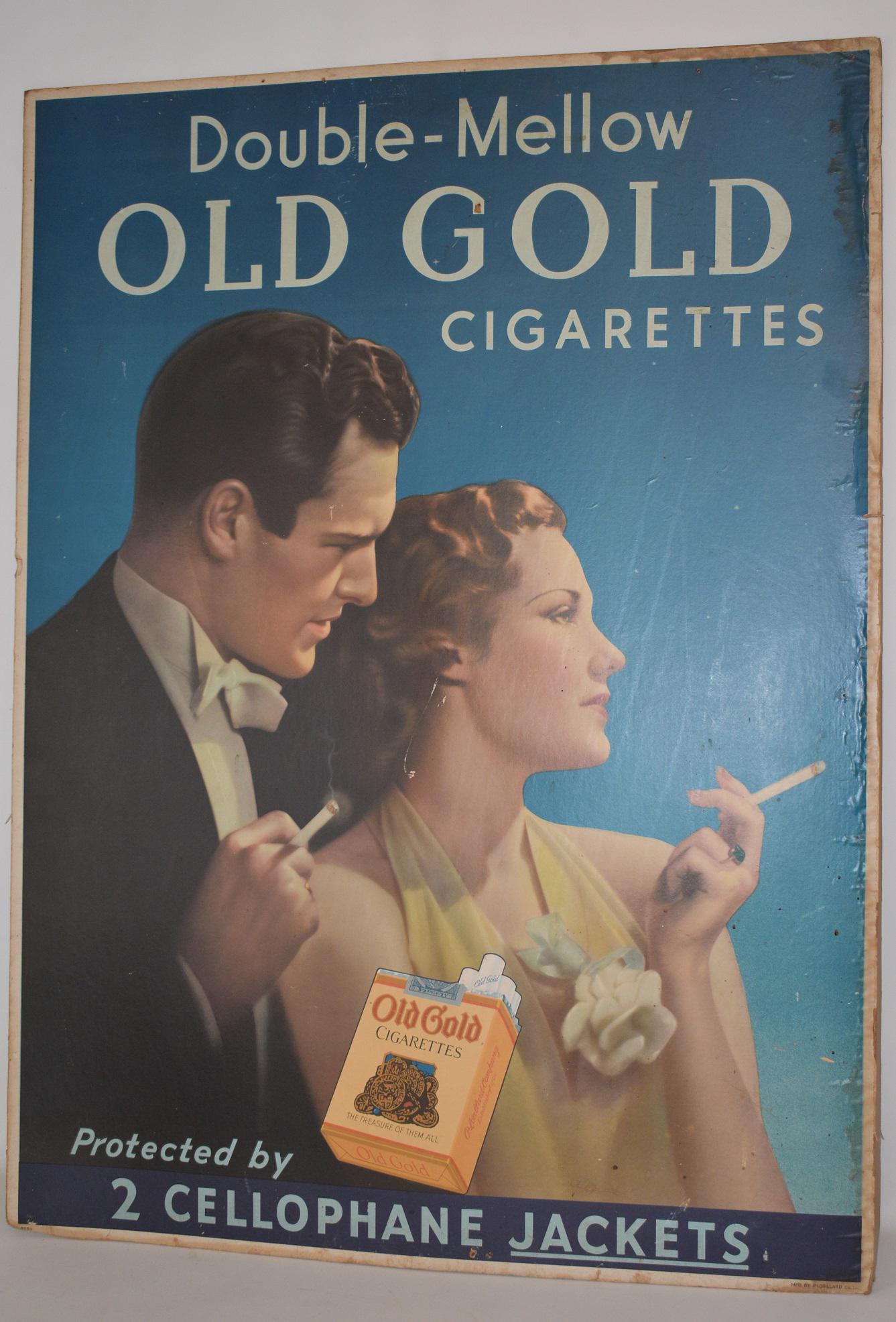 VINTAGE OLD GOLD CIGARETTE COUNTER TOP ADVERTISING (1 of 17)