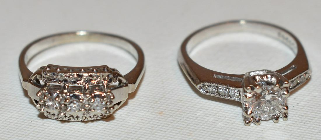 14KT YG RINGS INCL. ENGAGEMENT, DIAMOND APPROX. 1/2 CT (1 of 11)