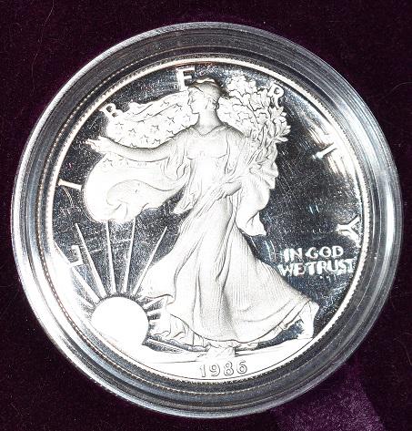 1986-S AMERICAN EAGLE ONE OUNCE SILVER BULLION COIN: 1986-S AMERICAN EAGLE ONE OUNCE SILVER BULLION COIN