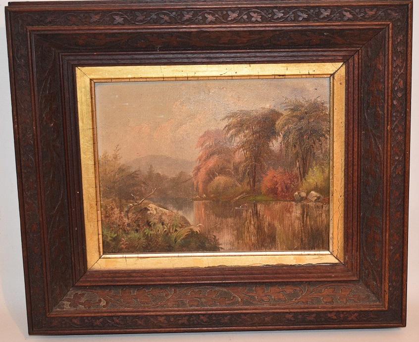 O/C RIVER/LANDSCAPE SIGNED C.H. HUDSON RIVER SCHOOL (1 of 11)
