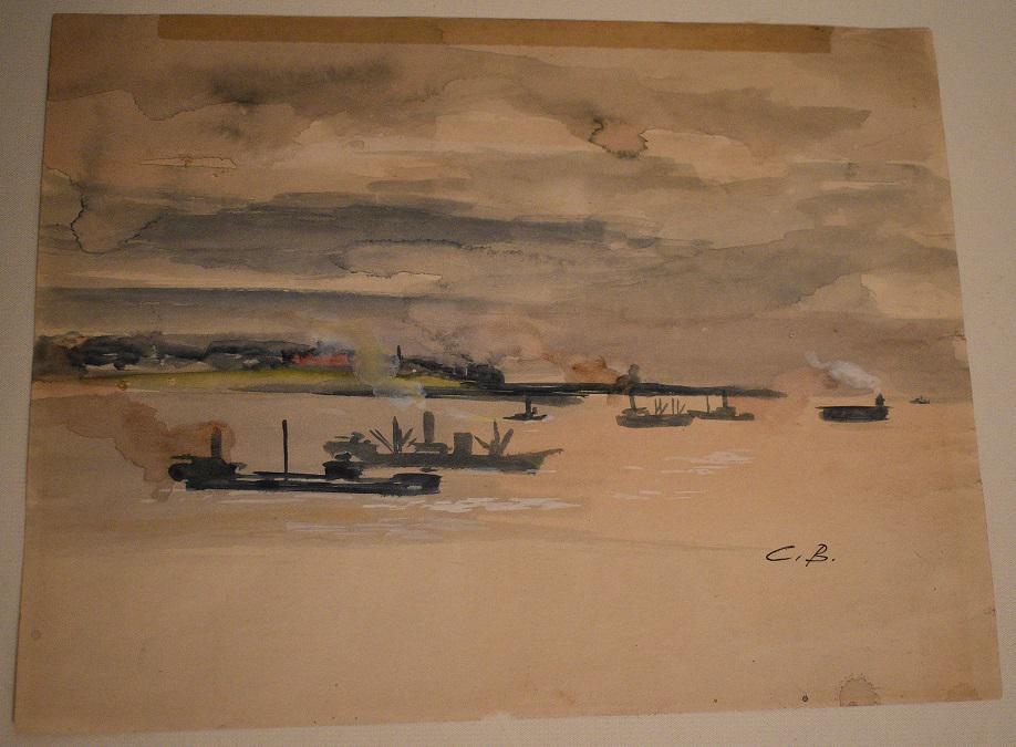 W/C NY HARBOR SIGNED C.B. CECIL BELL (SPIKE/CROSLEY) (1 of 5)