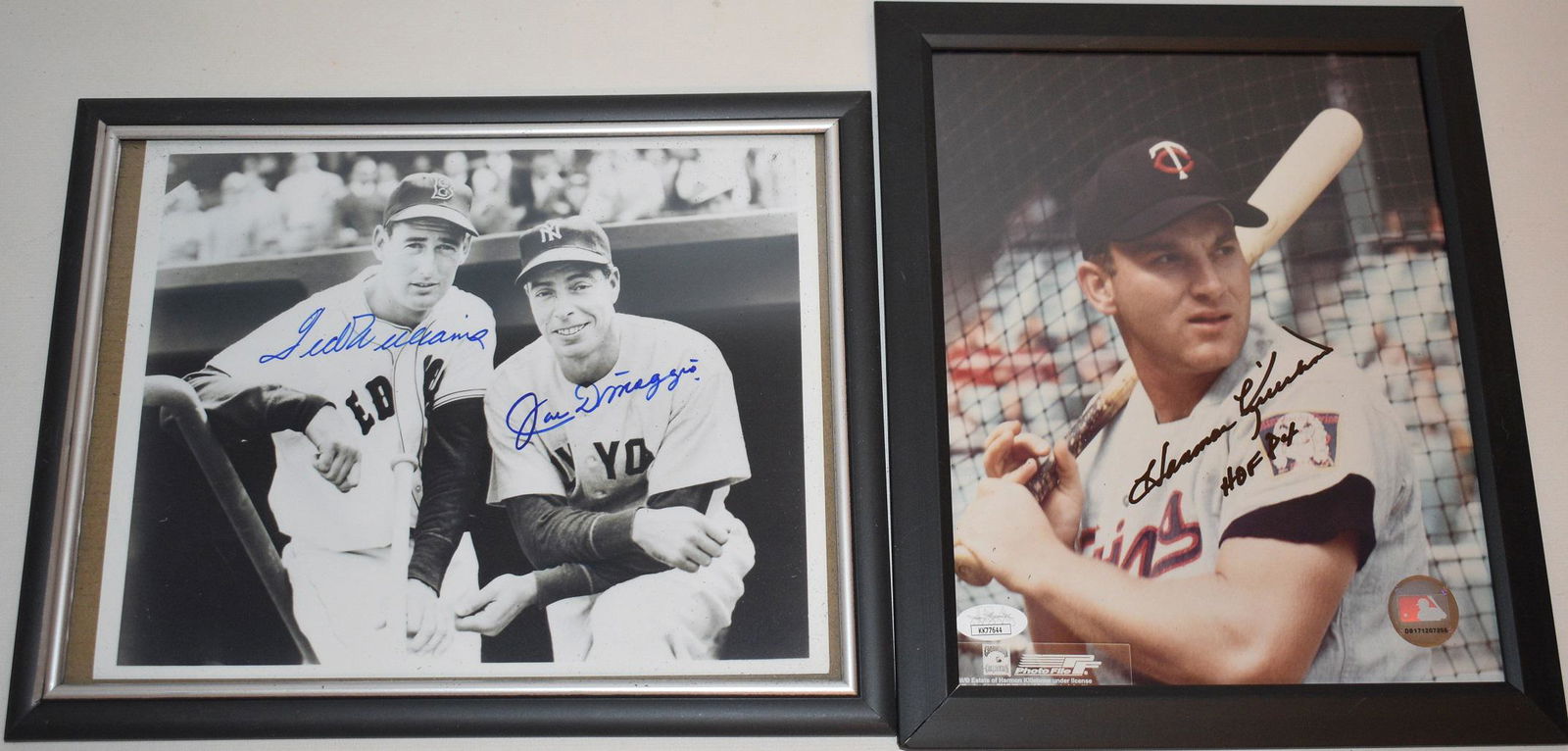 2 KILLEBREW/DIMAGGIO & WILLIAMS SIGNED PHOTOS, W/ COA (1 of 9)