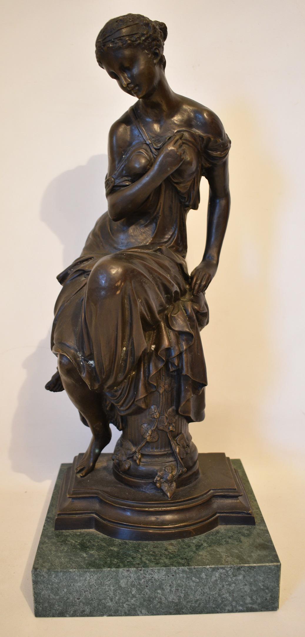 CONTEMPORARY BRONZE CLASSICAL FEMALE FIGURE, 20TH C. (1 of 14)