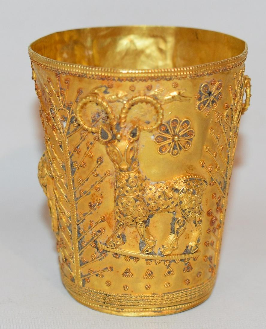 PERSIAN/ISLAMIC 22/24KT PURE GOLD LIBATION BEAKER (1 of 8)