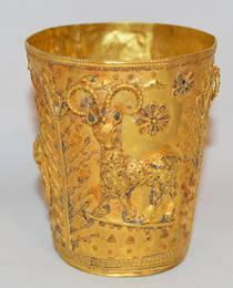 PERSIAN/ISLAMIC 22/24KT PURE GOLD LIBATION BEAKER