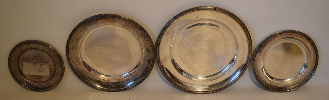(4) NEW YORK SILVER SHOW PLATES, 20TH C.(HALLMARKED) (1 of 13)