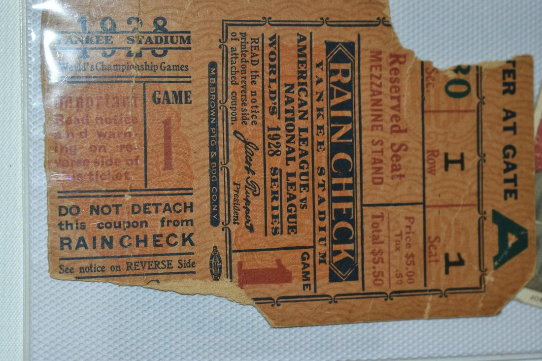 13 ASST. BASEBALL TICKET STUBS INCL. YEARS 1928, 1939 (1 of 12)