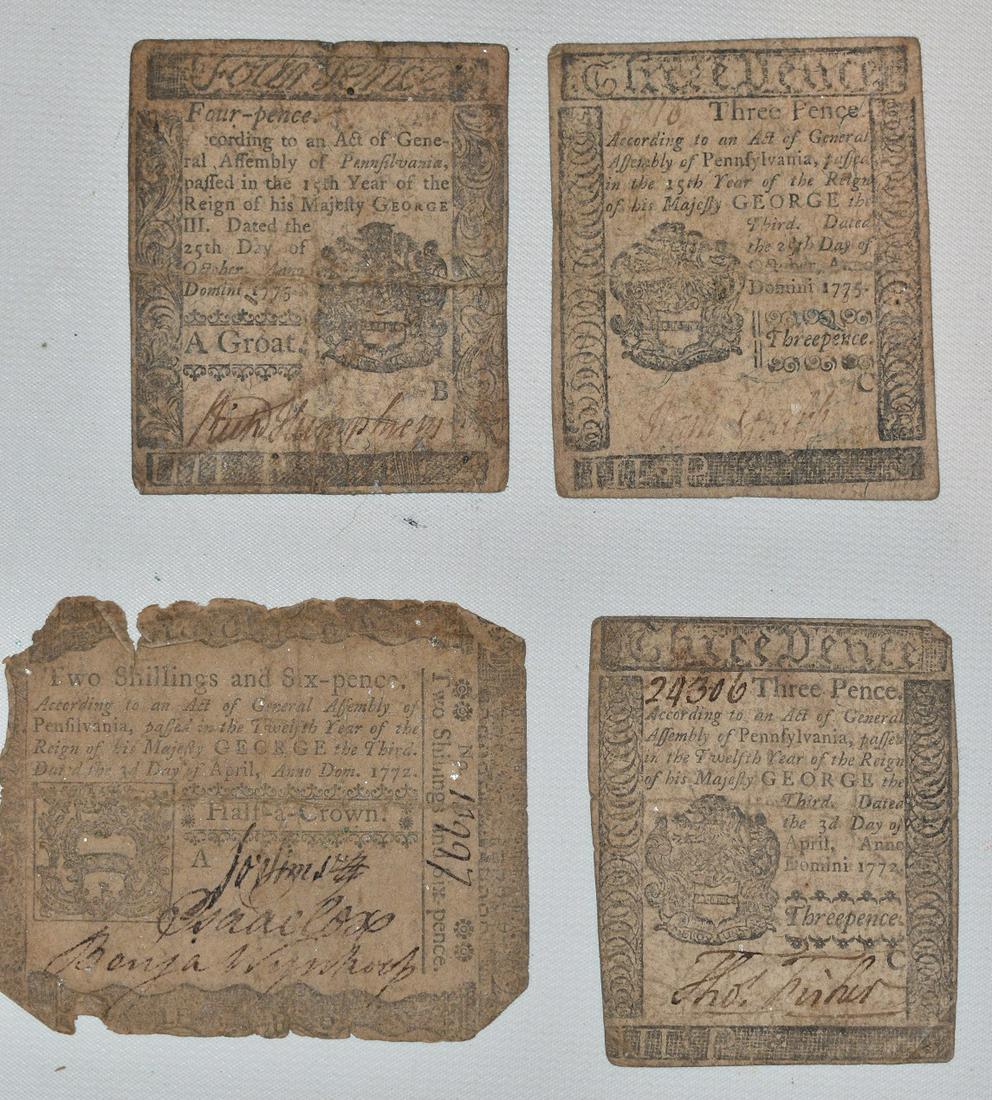 LOT (4) COLONIAL PAPER CURRENCY, 2 SHILLINGS & 6 PENCE (1 of 10)