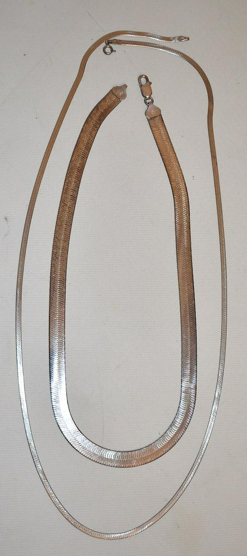 LOT (2) CONTEMPORARY STERLING NECKLACES, 20TH C. (1 of 9)