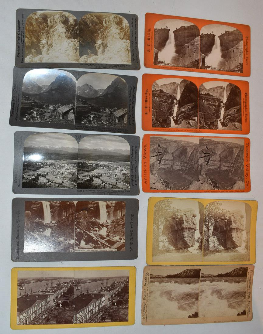 LOT (39) ASSORTED STEREO VIEWS INCL. WESTERN LANDSCAPE (1 of 8)