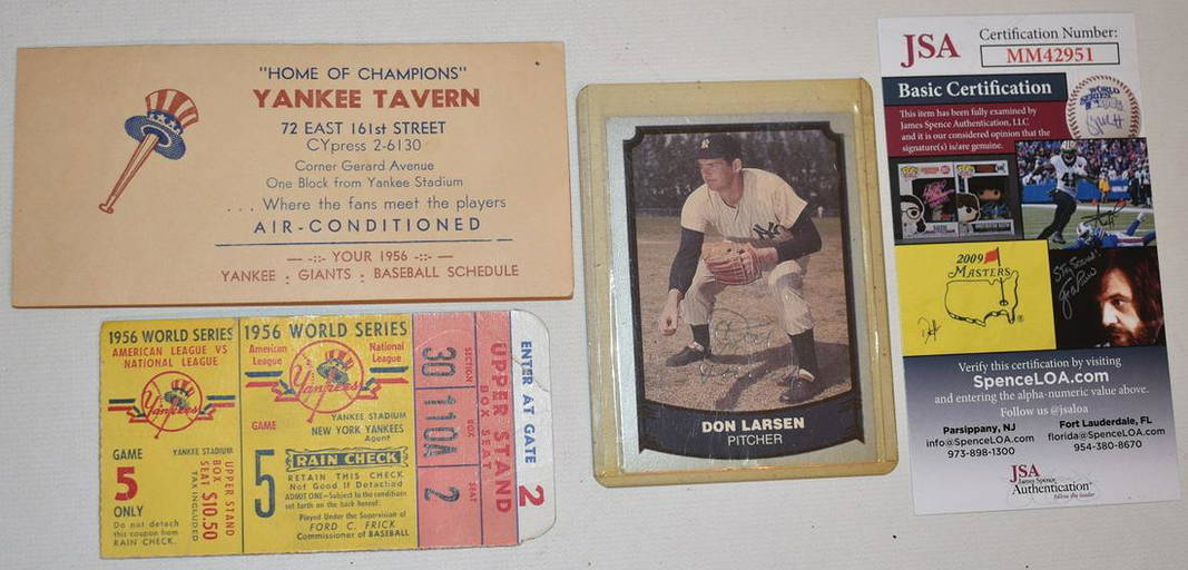 Rare Don Larsons Perfect Game World Series Tickets