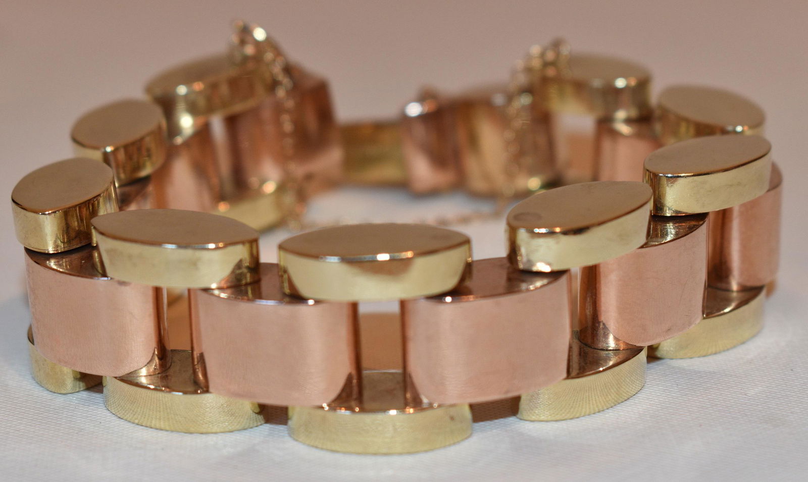 TIFFANY & CO. 14KT YELLOW/ROSE GOLD BRACELET (1 of 6)