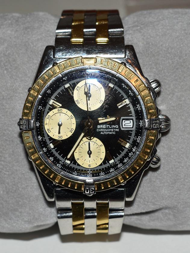 FINE/RARE BREITLING 18KT/STAINLESS CHRONO WRIST WATCH (1 of 15)