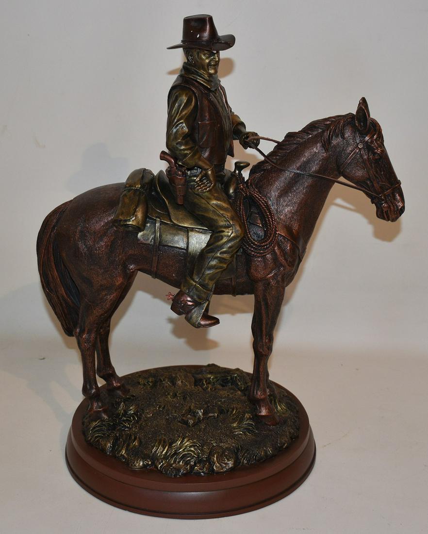 JOHN WAYNE COLD CAST BRONZE SCULPTURE, LIMITED ED. #199 (1 of 10)