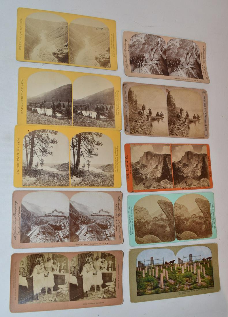 LOT (32) ASSORTED STEREO VIEWS INCL. WESTERN LANDSCAPE (1 of 11)