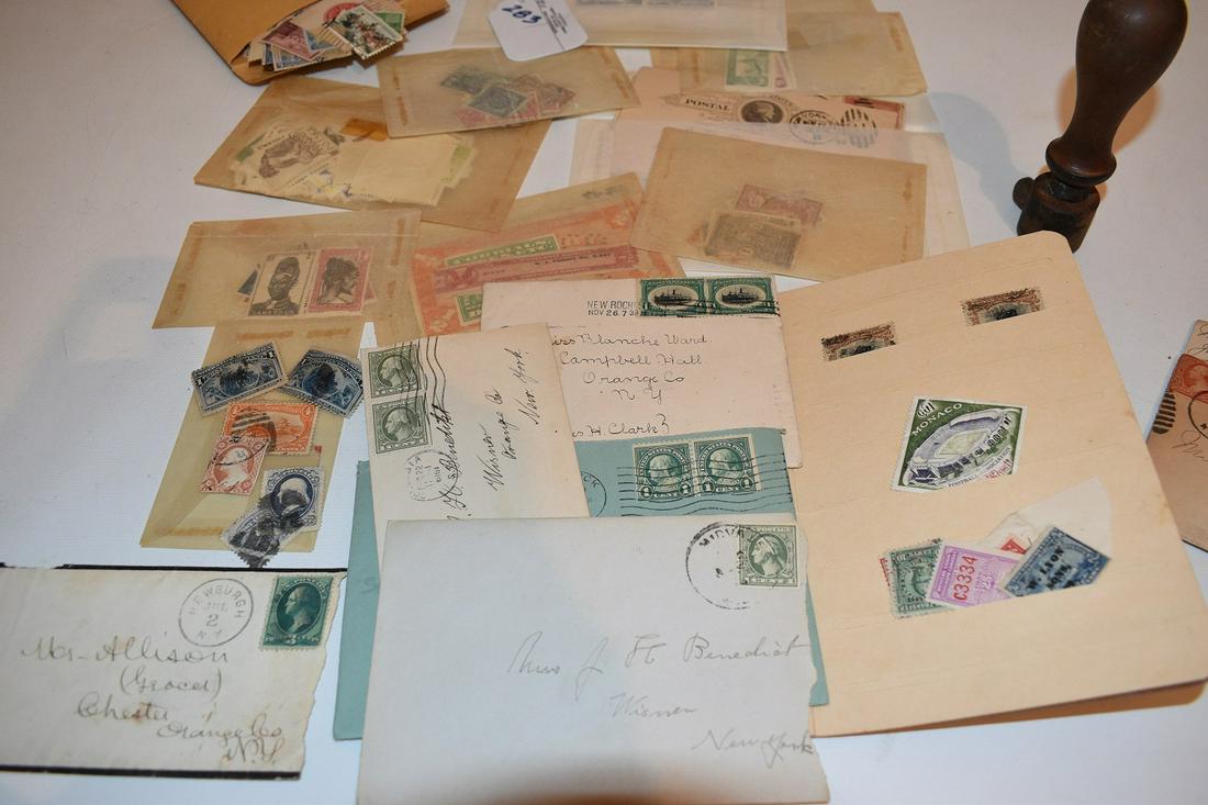 LOT US & FOREIGN STAMPS W/ WEST BROOKLYN HAND STAMP (1 of 9)