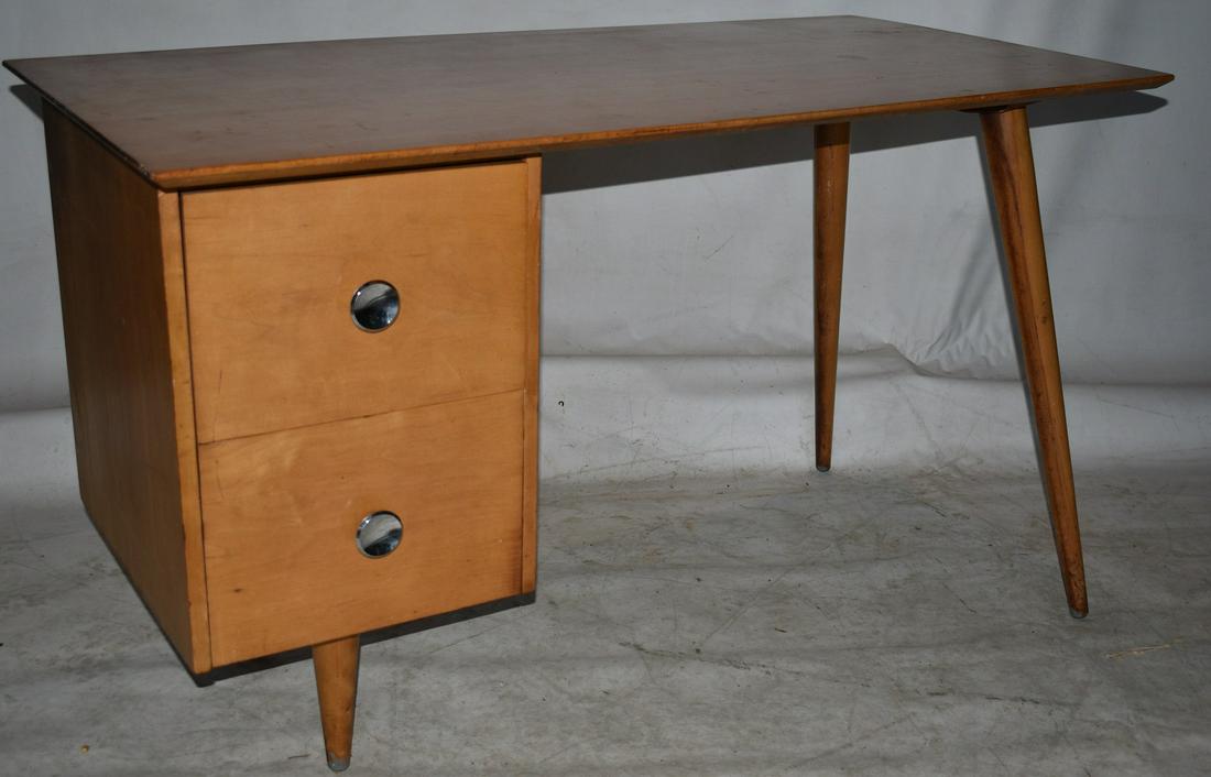 PAUL McCOBB MAPLE "PLANNER SERIES" PEDESTAL DESK (1 of 4)