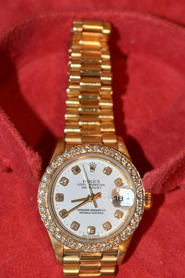 EXCEPTIONAL ROLEX 18KT YELLOW GOLD/DIAMOND DIAL/BEZEL (1 of 12)