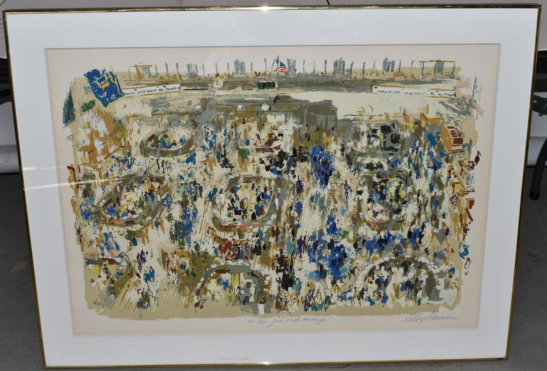 LITHOGRAPH NY STOCK EXCHANGE SIGNED LEROY NEIMOND (1 of 9)
