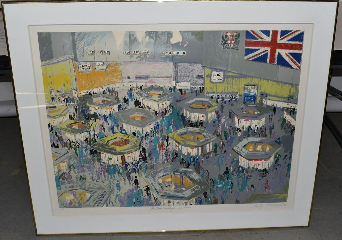 LITHOGRAPH LONDON STOCK EXCHANGE SIGNED LEROY NEIMOND (1 of 11)
