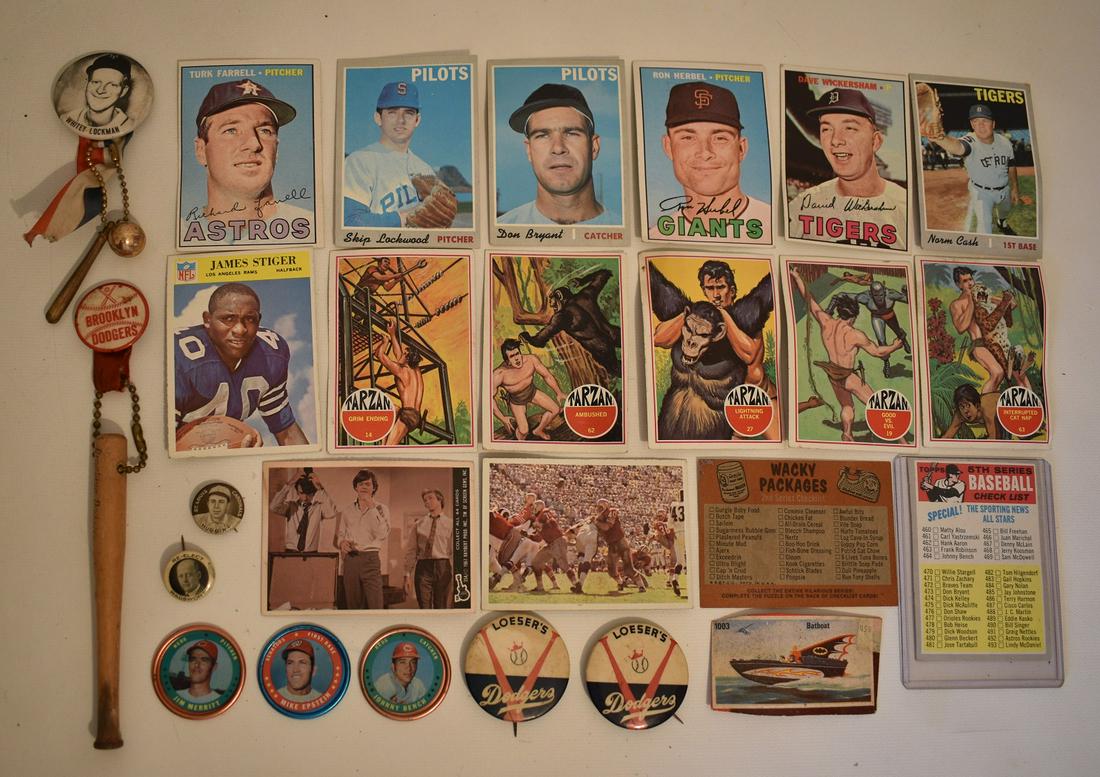 LOT  VINTAGE SPORTS RELATED INCL. SEPIA-TONE CELLULOID (1 of 14)