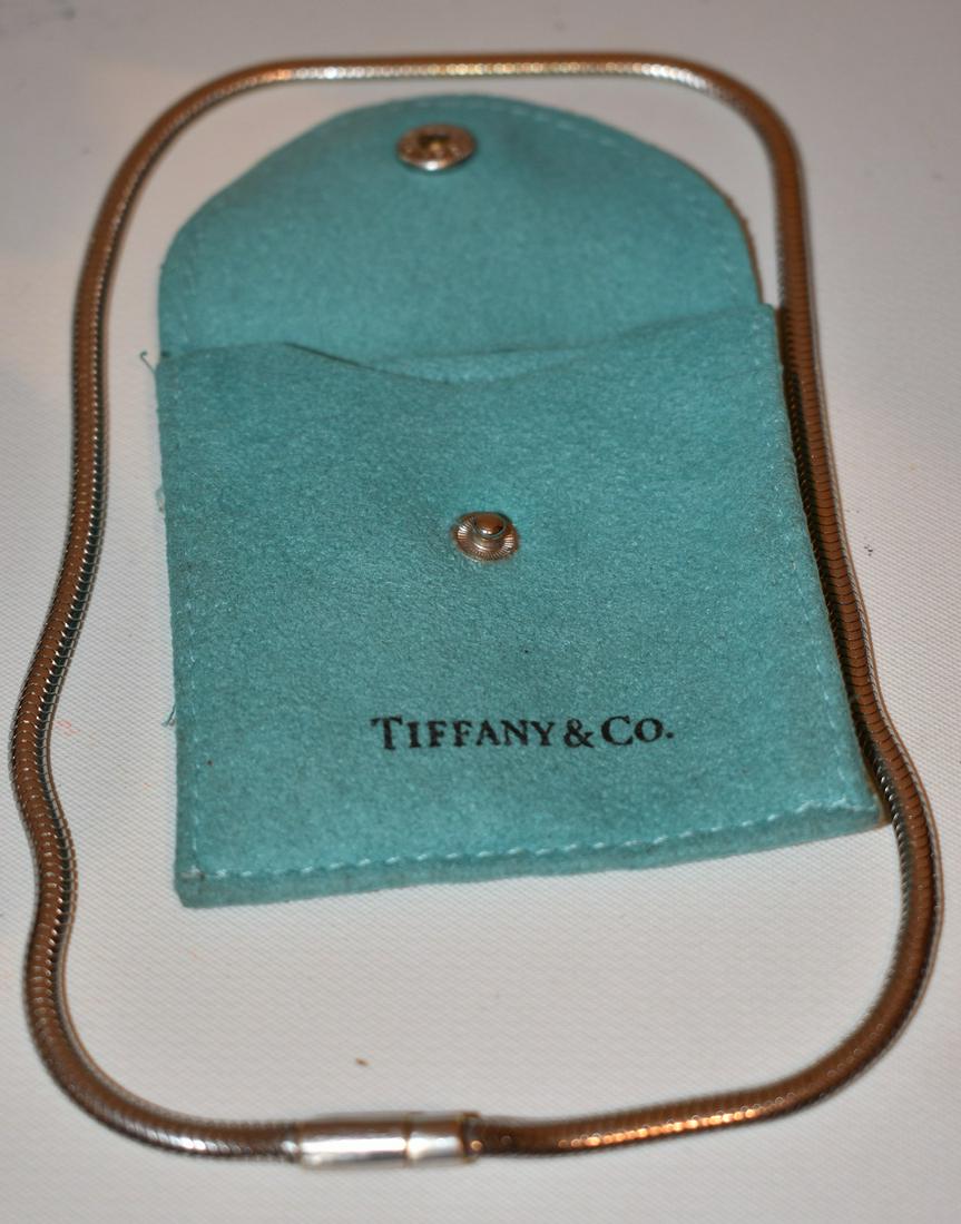 MODERN 14KT WHITE GOLD SNAKE LINK NECKLACE, 20TH C. (1 of 7)