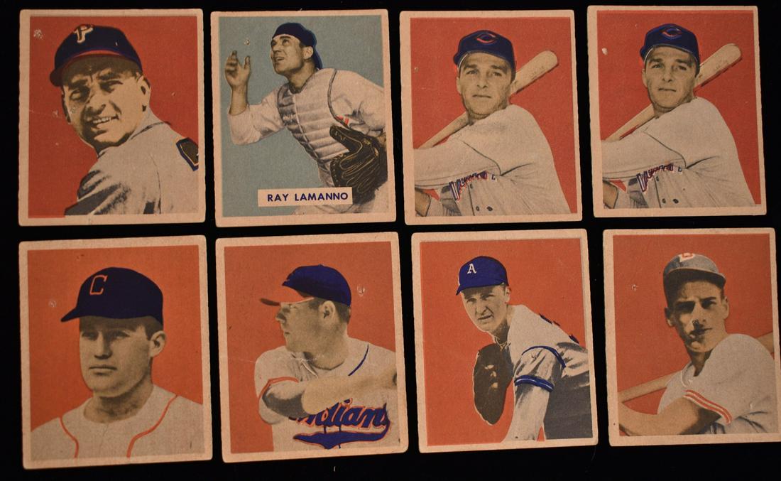 LOT (8) 1949 BOWMAN BASEBALL CARDS (1 of 20)