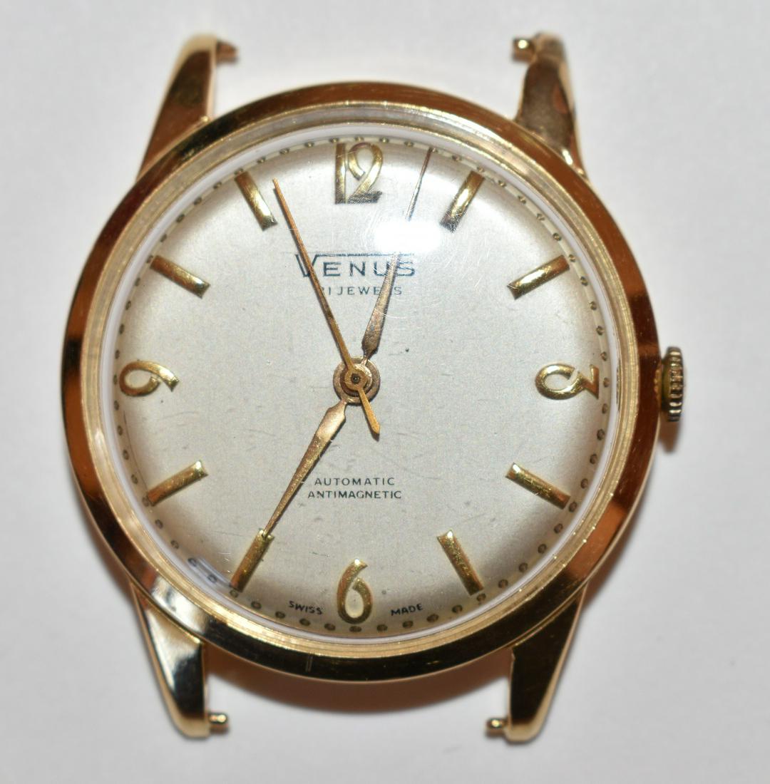 VENUS 18KT YELLOW GOLD WRISTWATCH 21J, SER. #852703-938 (1 of 4)