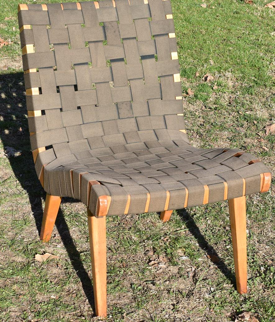 JENS RISOM MAPLE WEB CHAIR, C. 1950 (1 of 5)