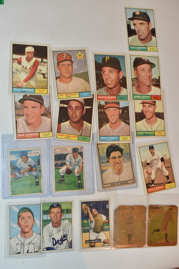 LOT 1930/80 ASST. BASEBALL, FOOTBALL CARDS (1 of 11)