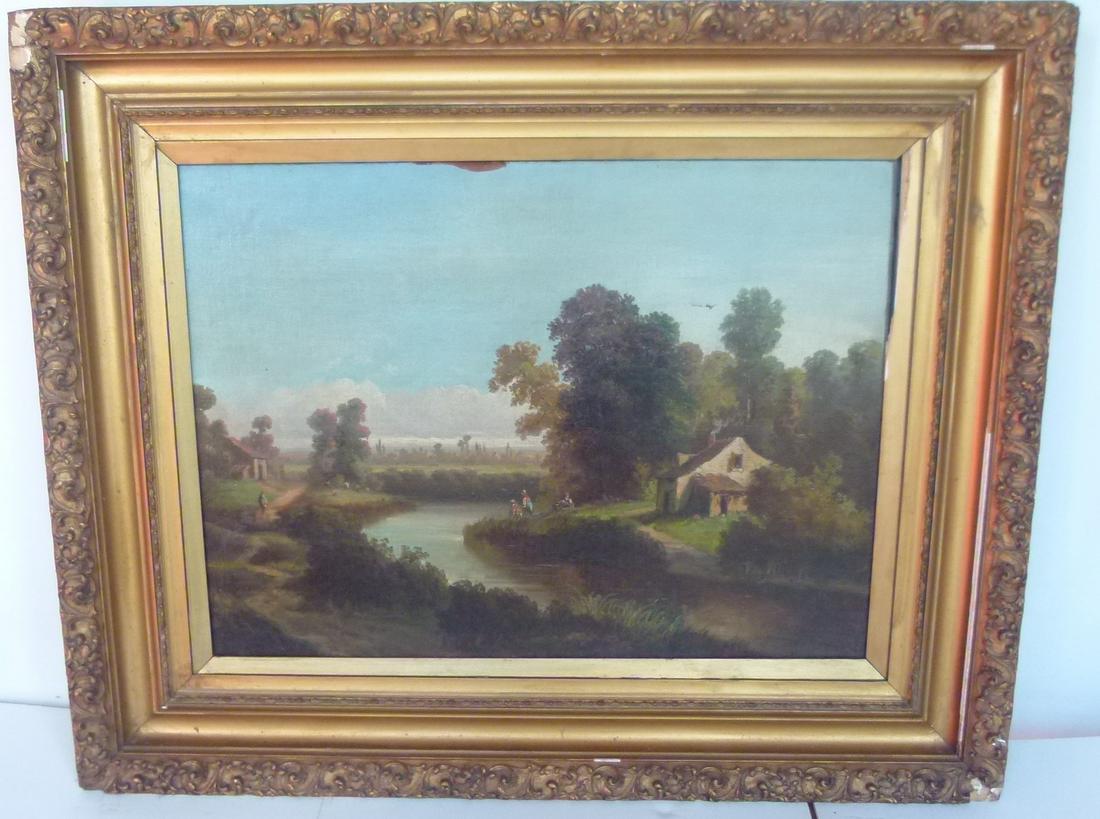 O/C BARBAZON SCHOOL SIGNED ILLEGIBLE, 19TH C. (1 of 13)