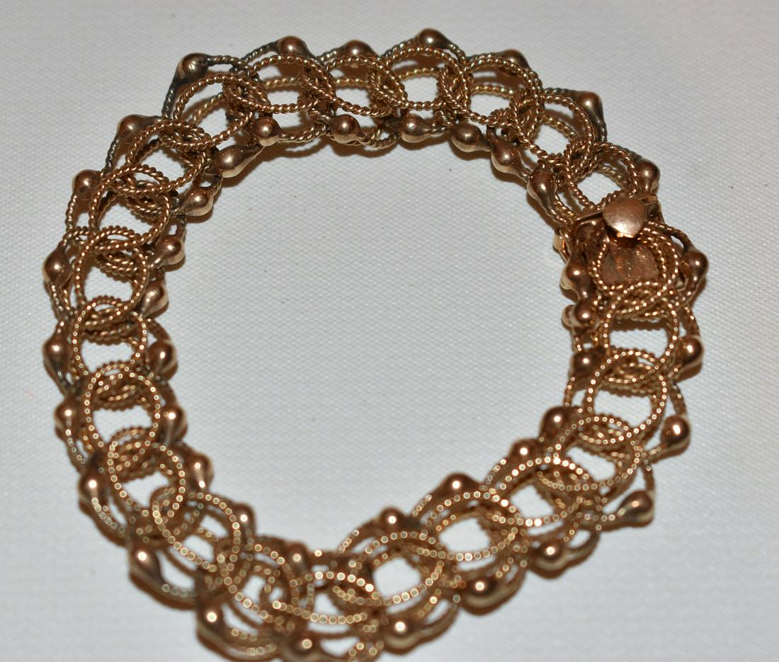 DECO 14KT YELLOW GOLD CHARM BRACELET, C. 1940/50 (1 of 11)