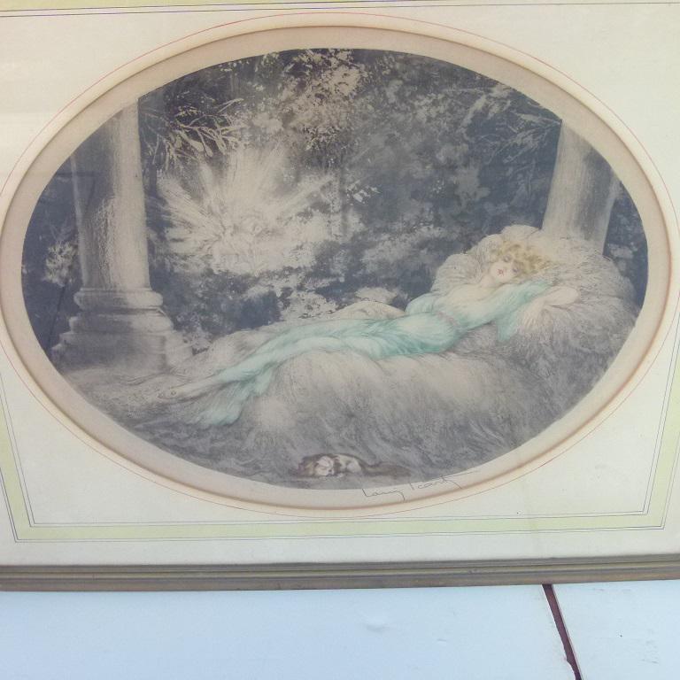 H/C ETCHING "SLEEPING BEAUTY" SIGNED LOUIS ICART #112 (1 of 8)