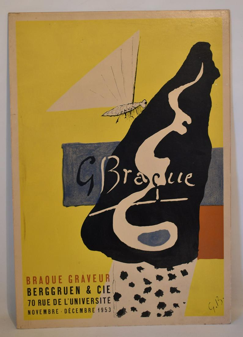 LITHO POSTER G. BRAQUE GRAVEUR @ BERGGRUEN & GIE (1 of 8)