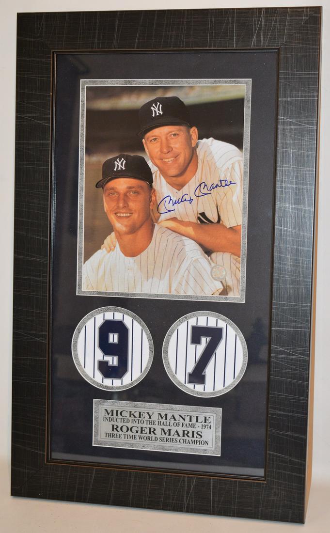 MICKEY MANTLE/ROGER MARIS PHOTO SIGNED MICKEY MANTLE (1 of 10)